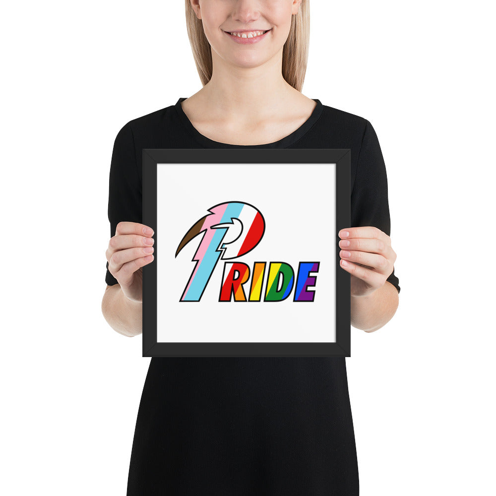 B Pride Bolt framed poster
