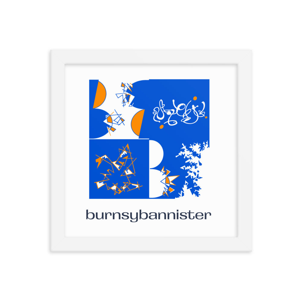 bursnybannister logo framed poster