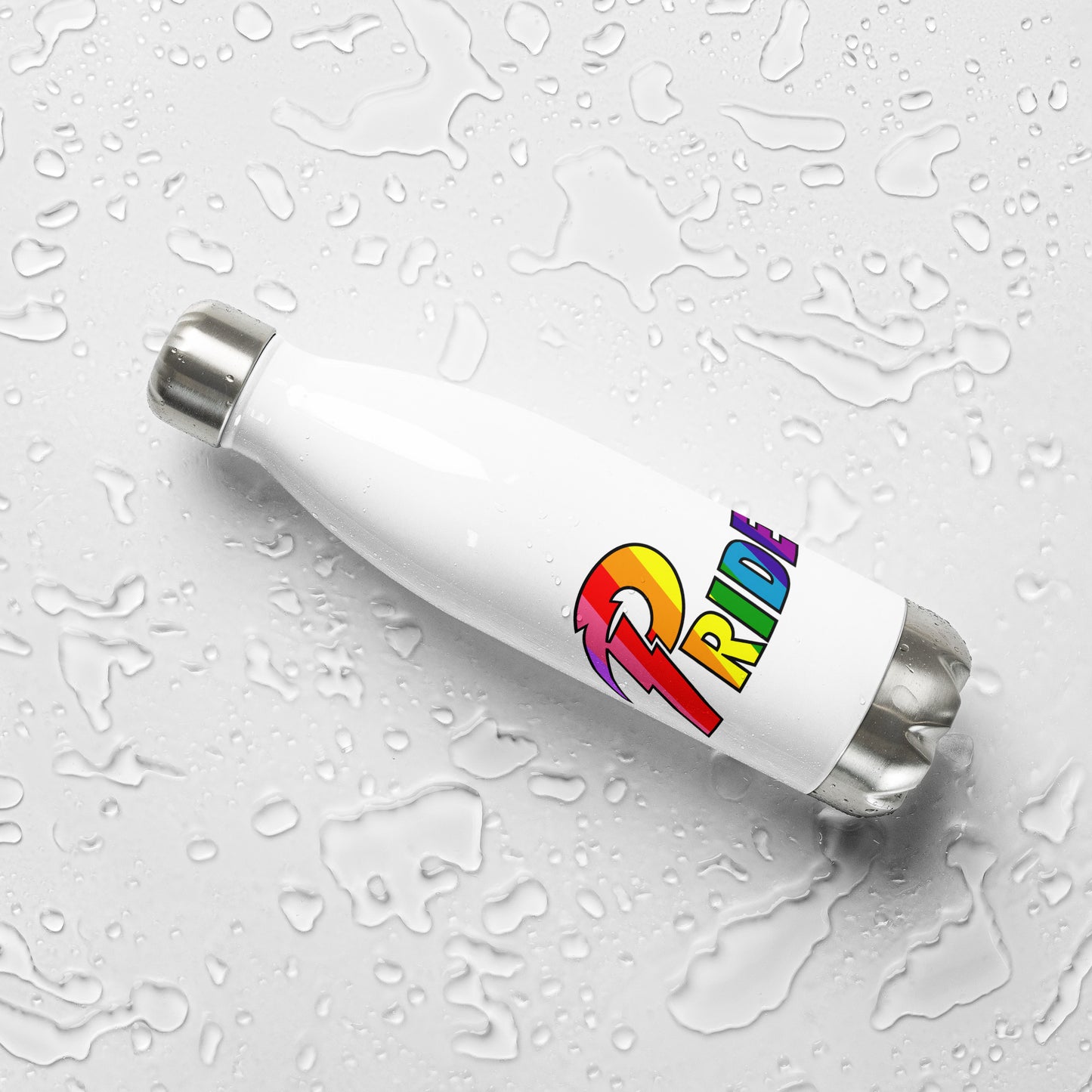 A Pride Black Bolt stainless steel water bottle