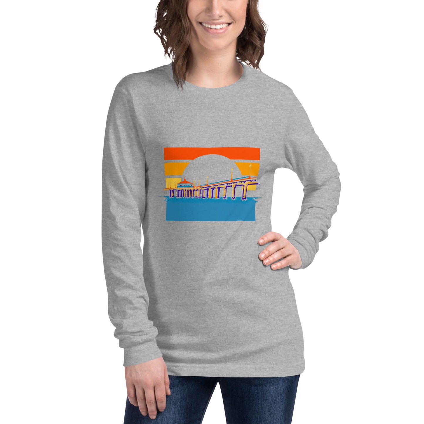 Manhattan Beach Pier unisex long sleeve tee