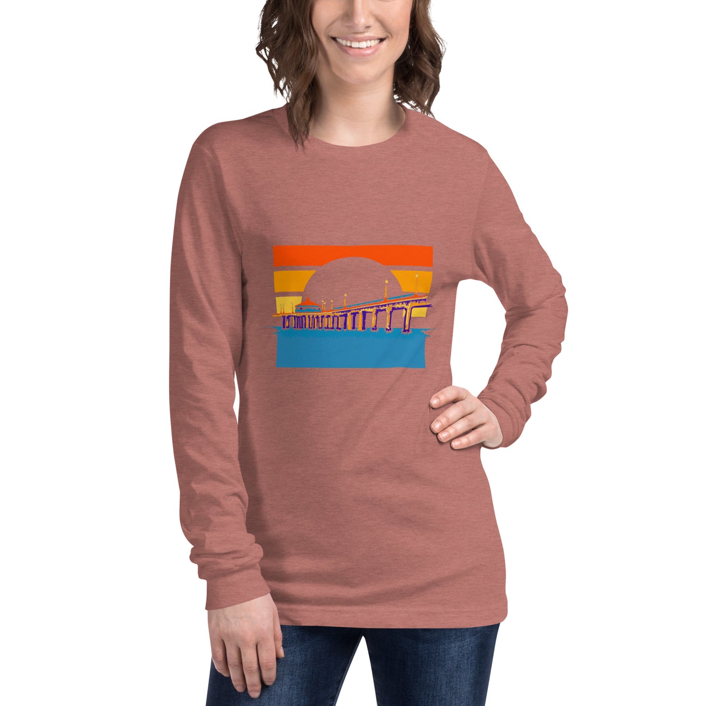 Manhattan Beach Pier unisex long sleeve tee