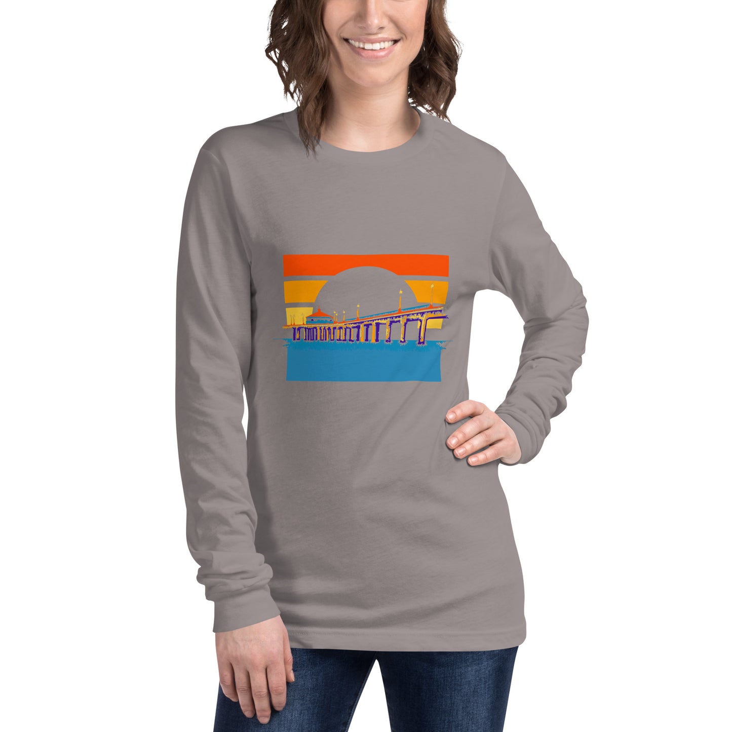 Manhattan Beach Pier unisex long sleeve tee
