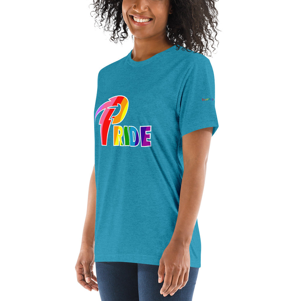 A Pride White Bolt short sleeve t-shirt