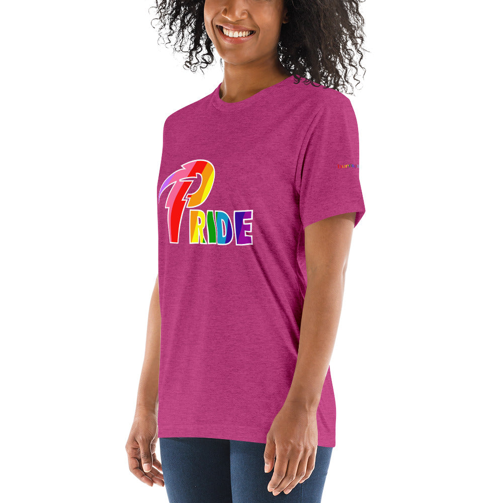 A Pride White Bolt short sleeve t-shirt
