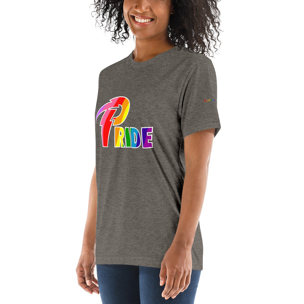 A Pride White Bolt short sleeve t-shirt