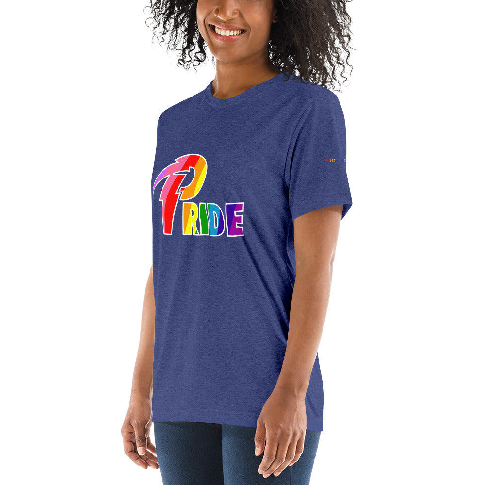 A Pride White Bolt short sleeve t-shirt
