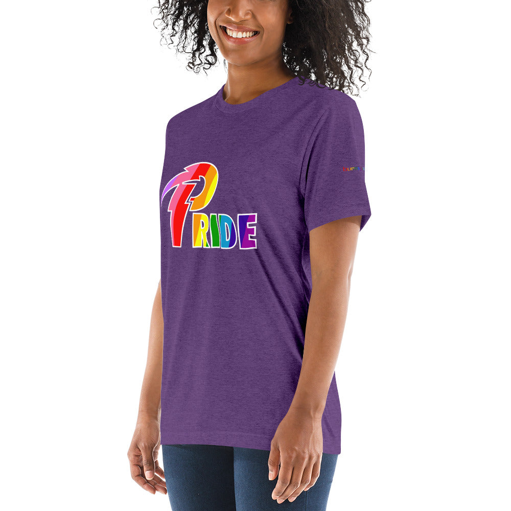A Pride White Bolt short sleeve t-shirt