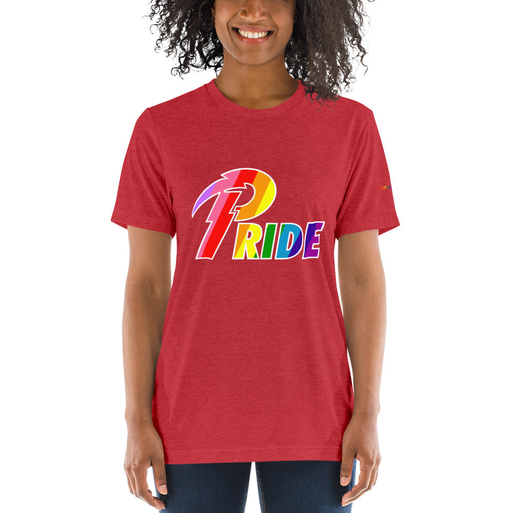 A Pride White Bolt short sleeve t-shirt