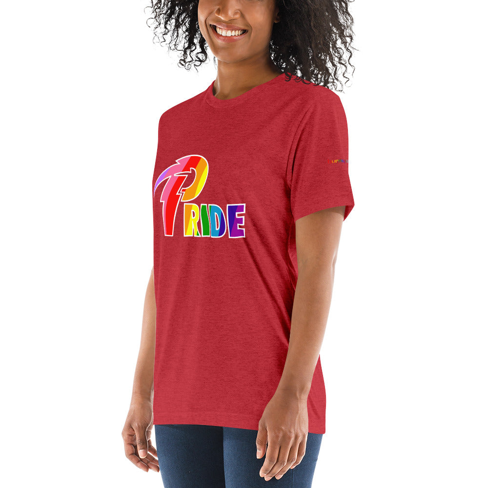 A Pride White Bolt short sleeve t-shirt