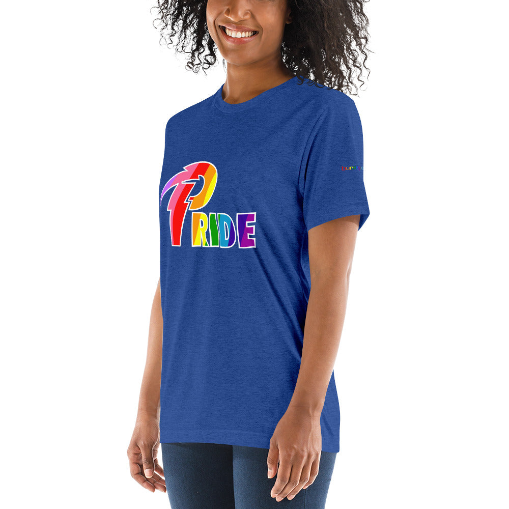 A Pride White Bolt short sleeve t-shirt