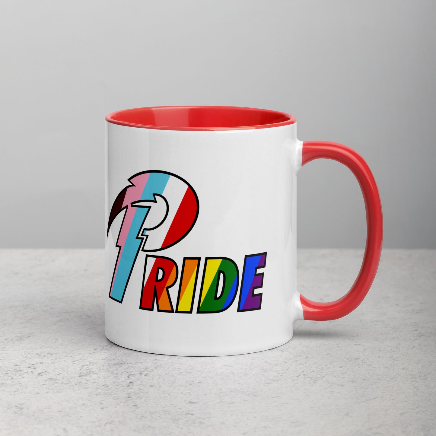 B Pride Bolt mug with color inside
