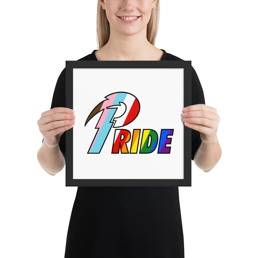 B Pride Bolt framed poster