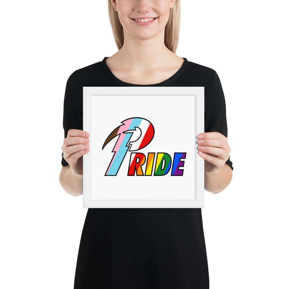 B Pride Bolt framed poster