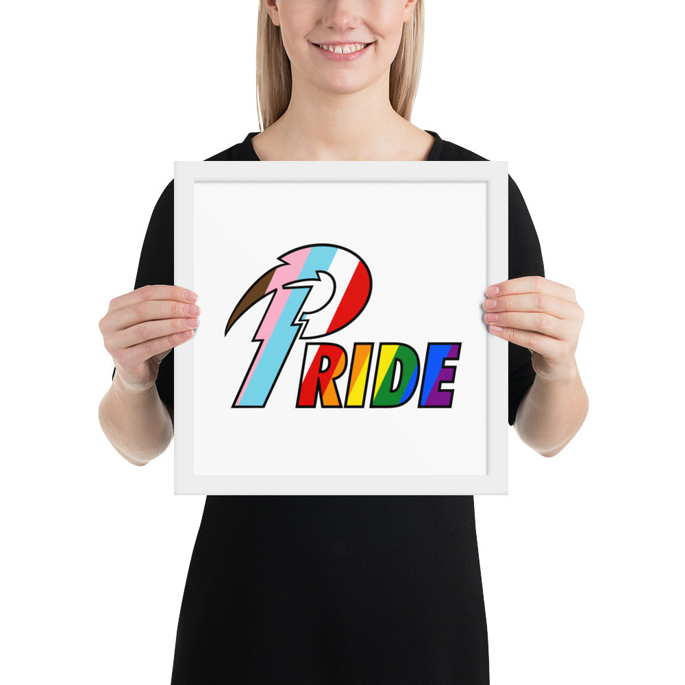 B Pride Bolt framed poster
