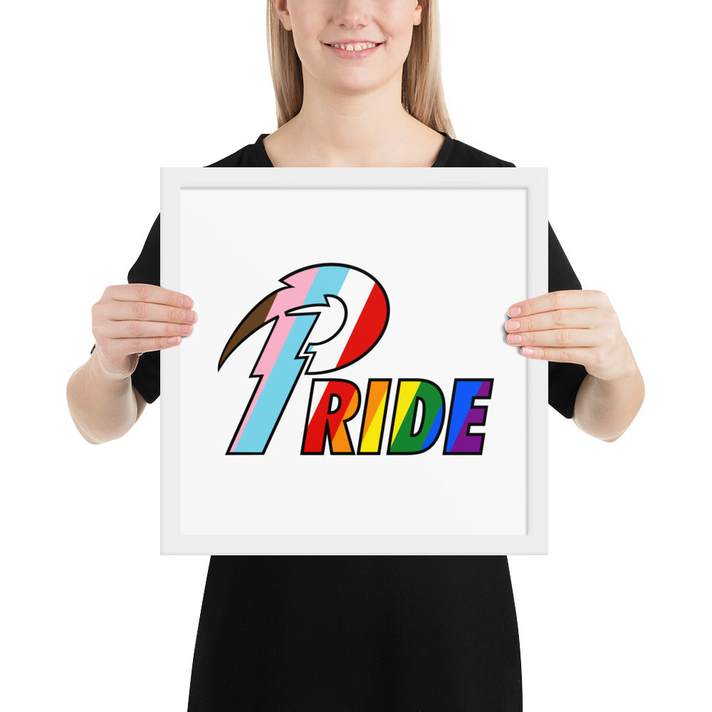 B Pride Bolt framed poster