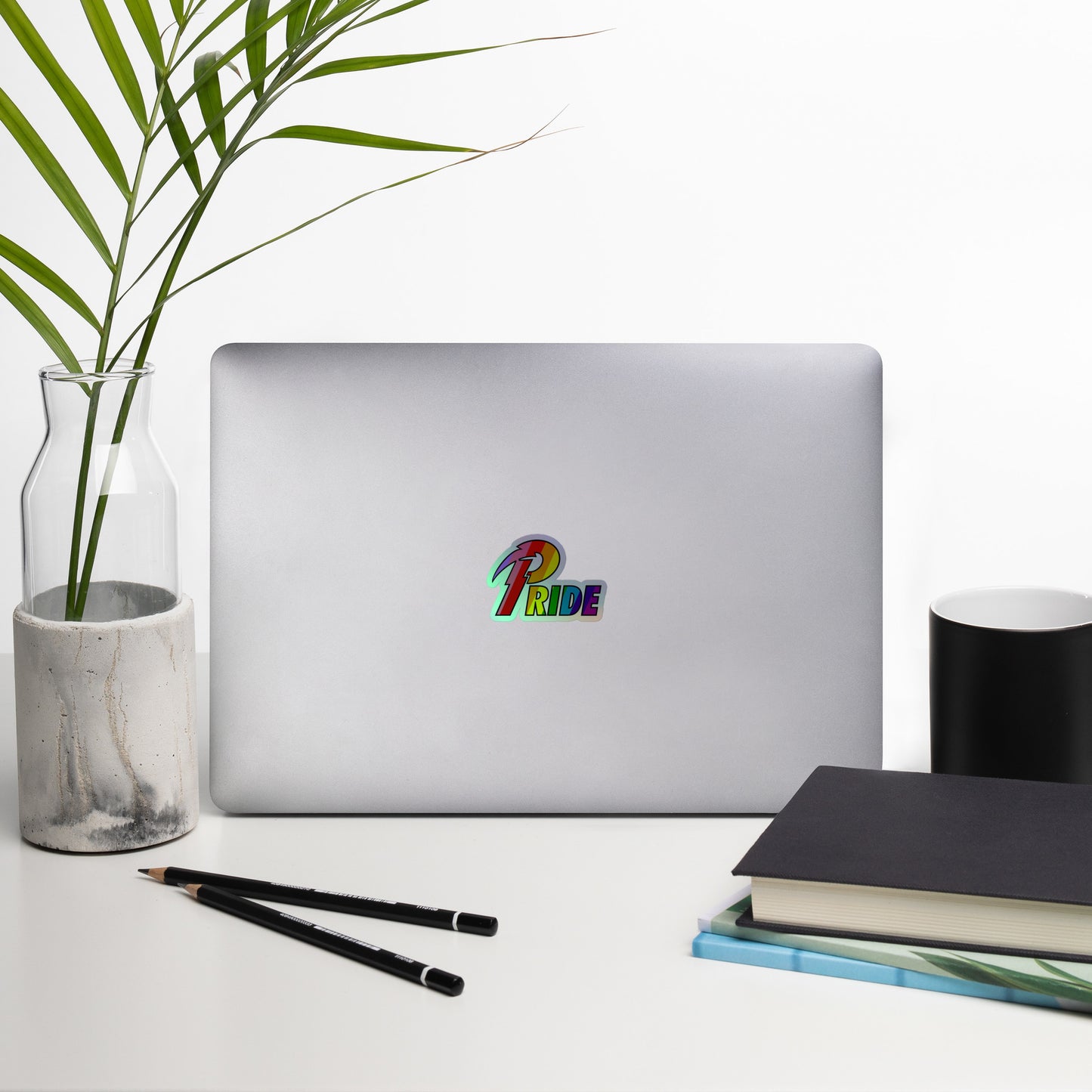 A Pride Bolt holographic stickers