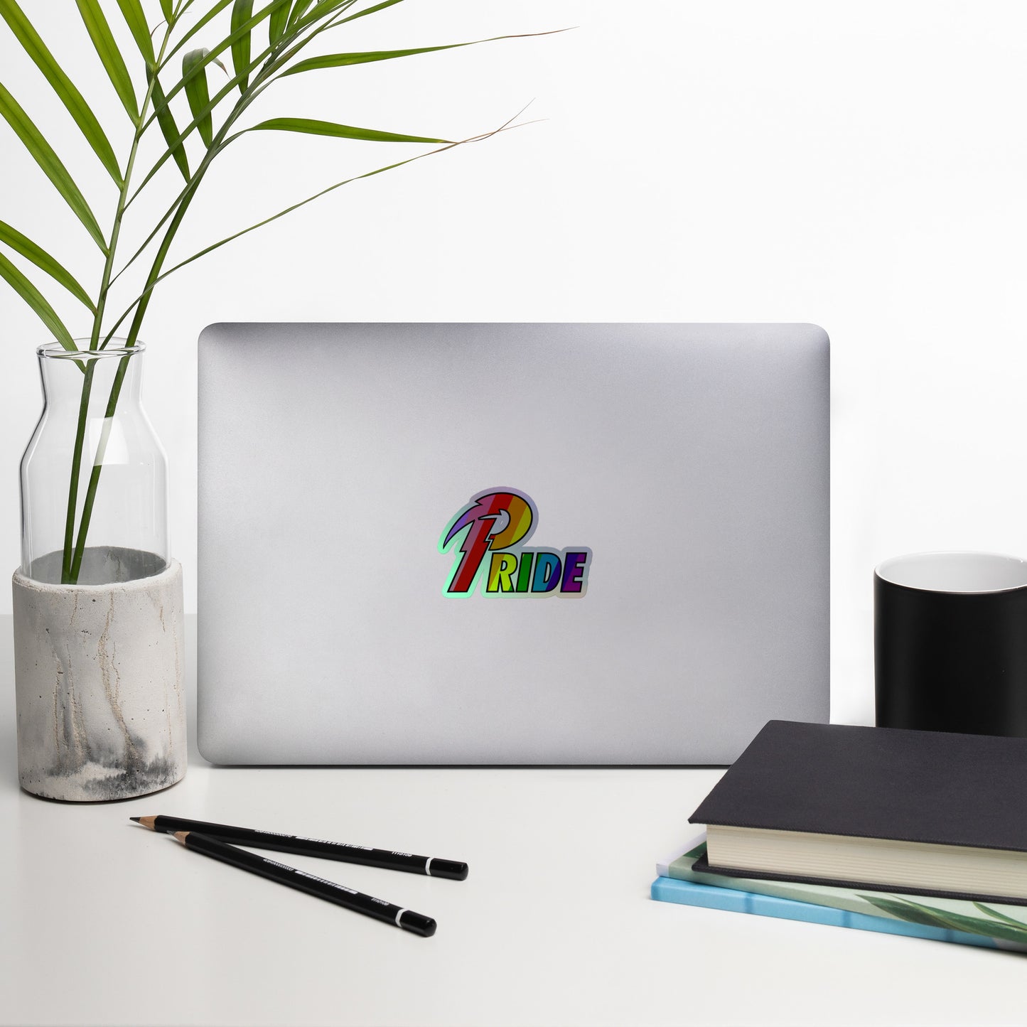A Pride Bolt holographic stickers
