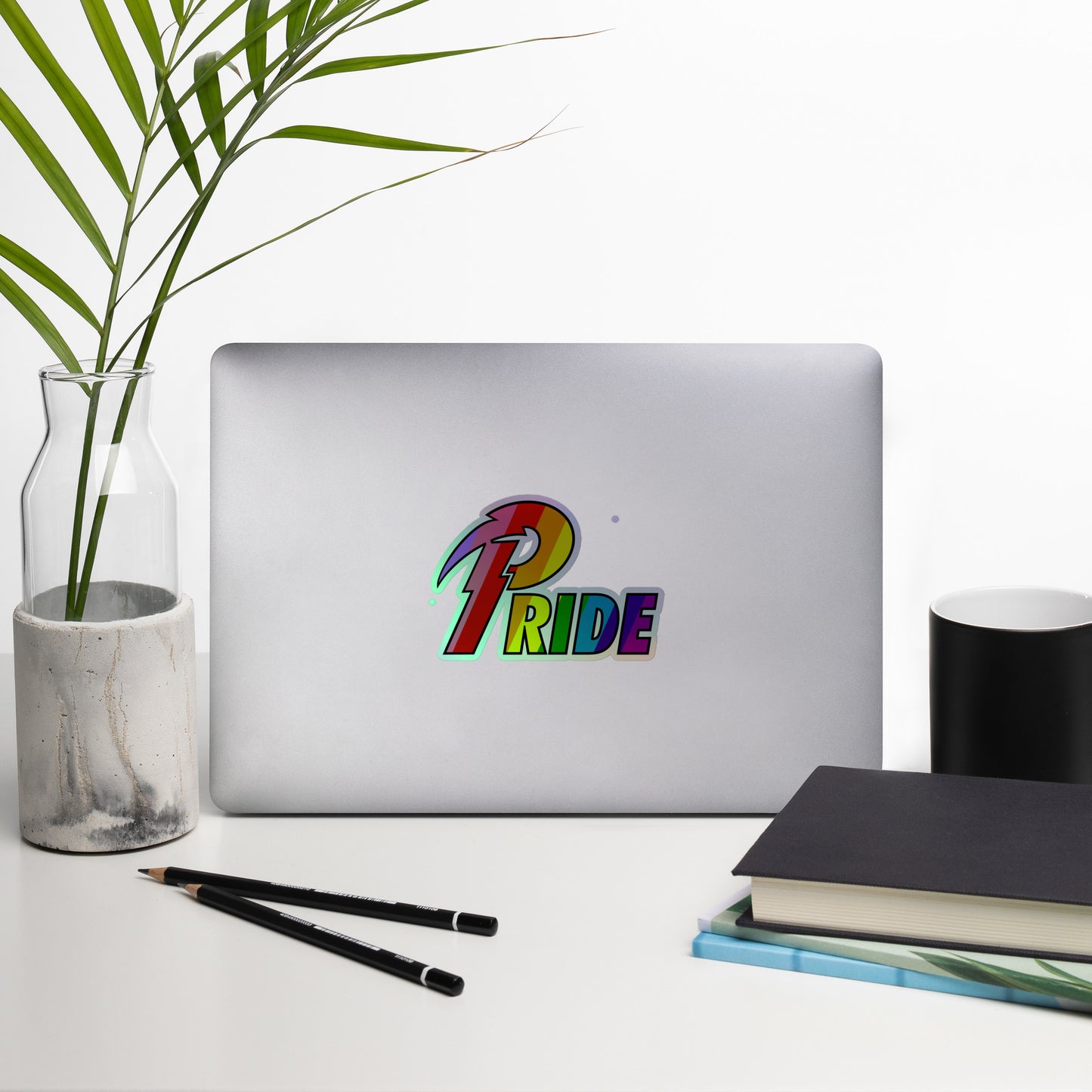 A Pride Bolt holographic stickers
