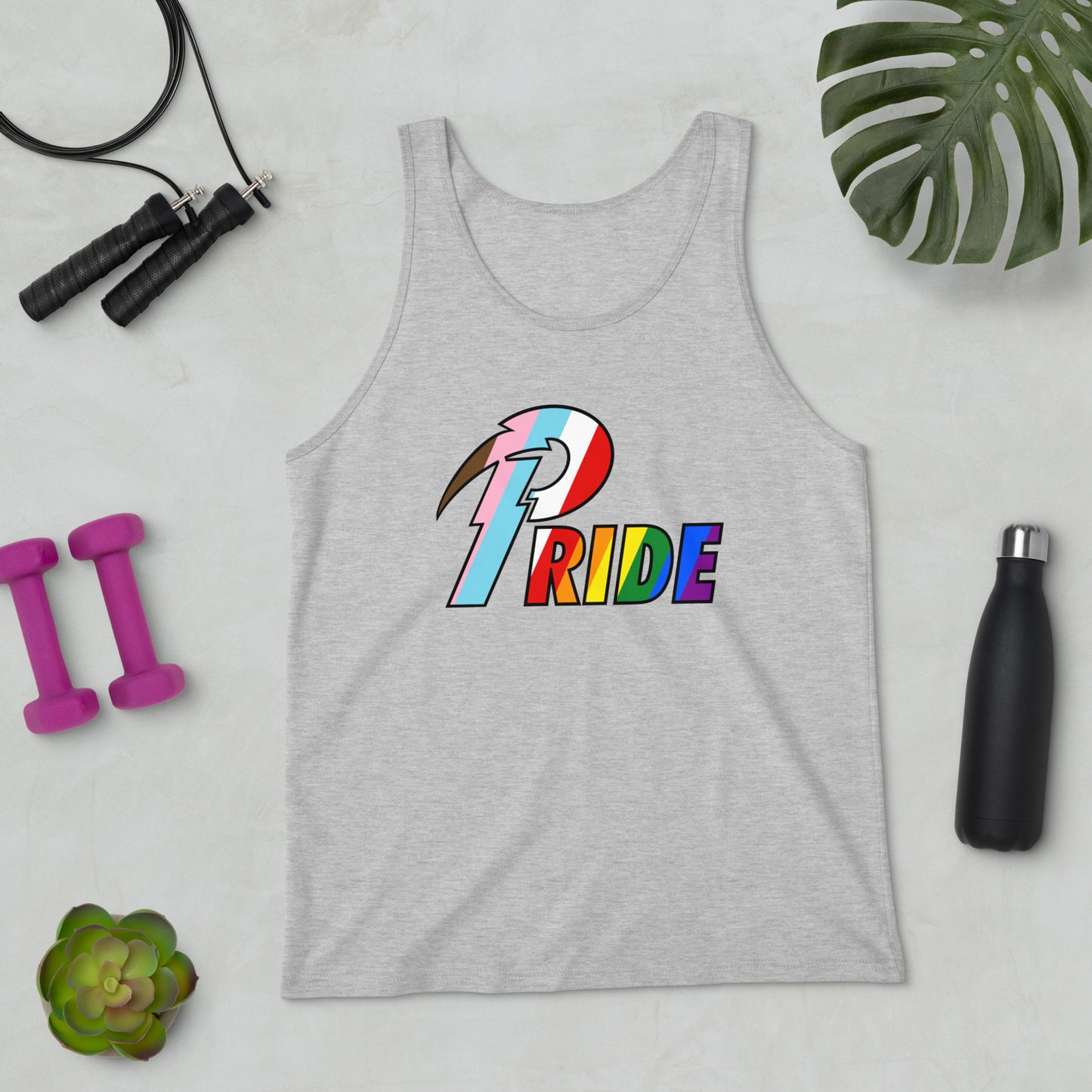 B Pride Black Bolt unisex tank top