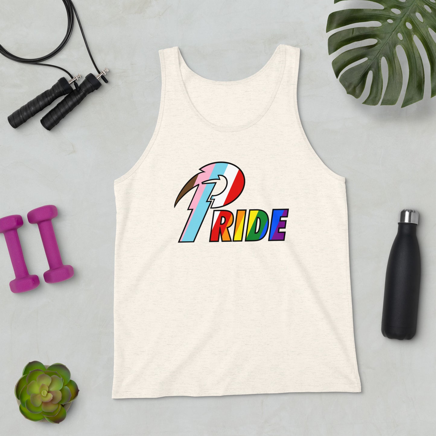 B Pride Black Bolt unisex tank top