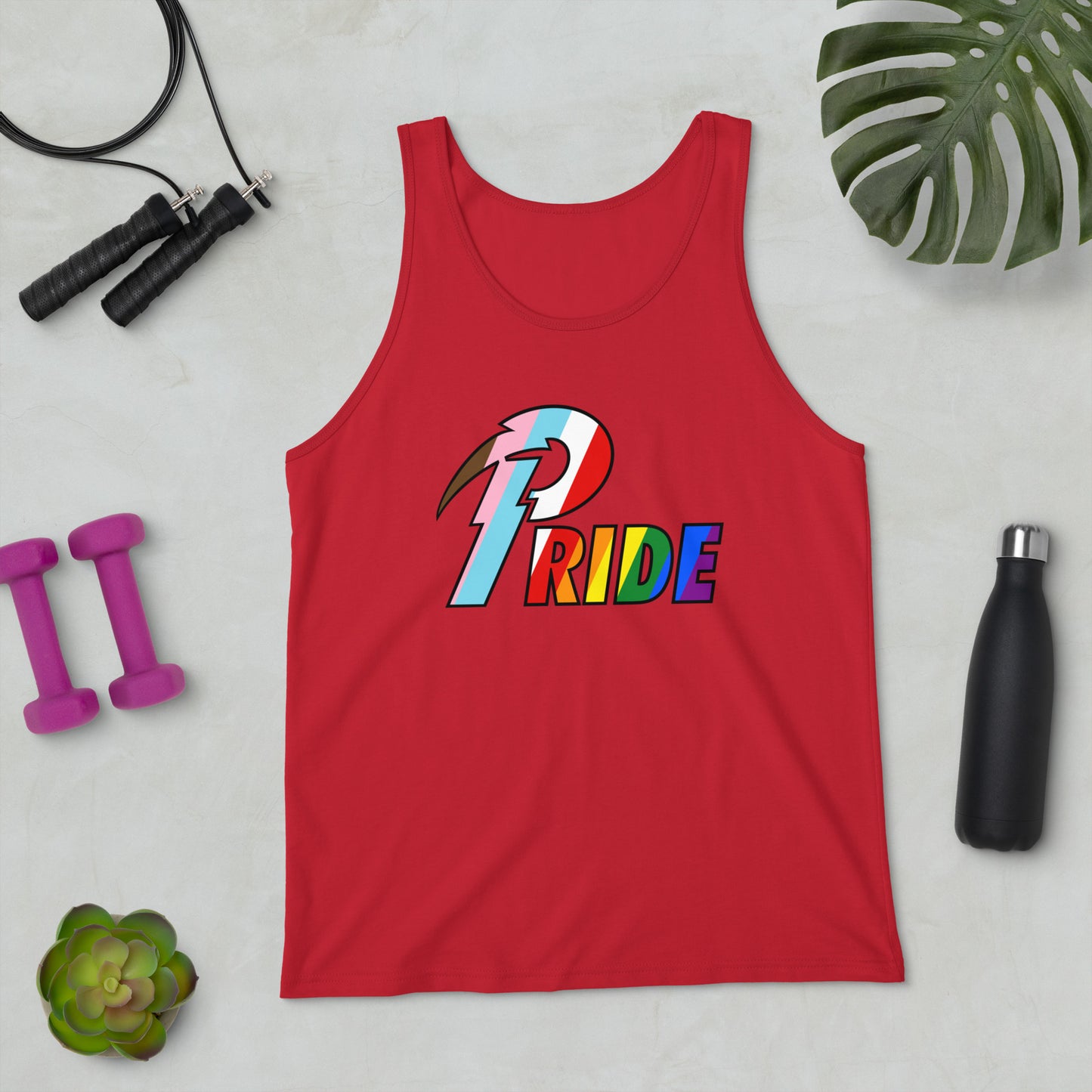 B Pride Black Bolt unisex tank top