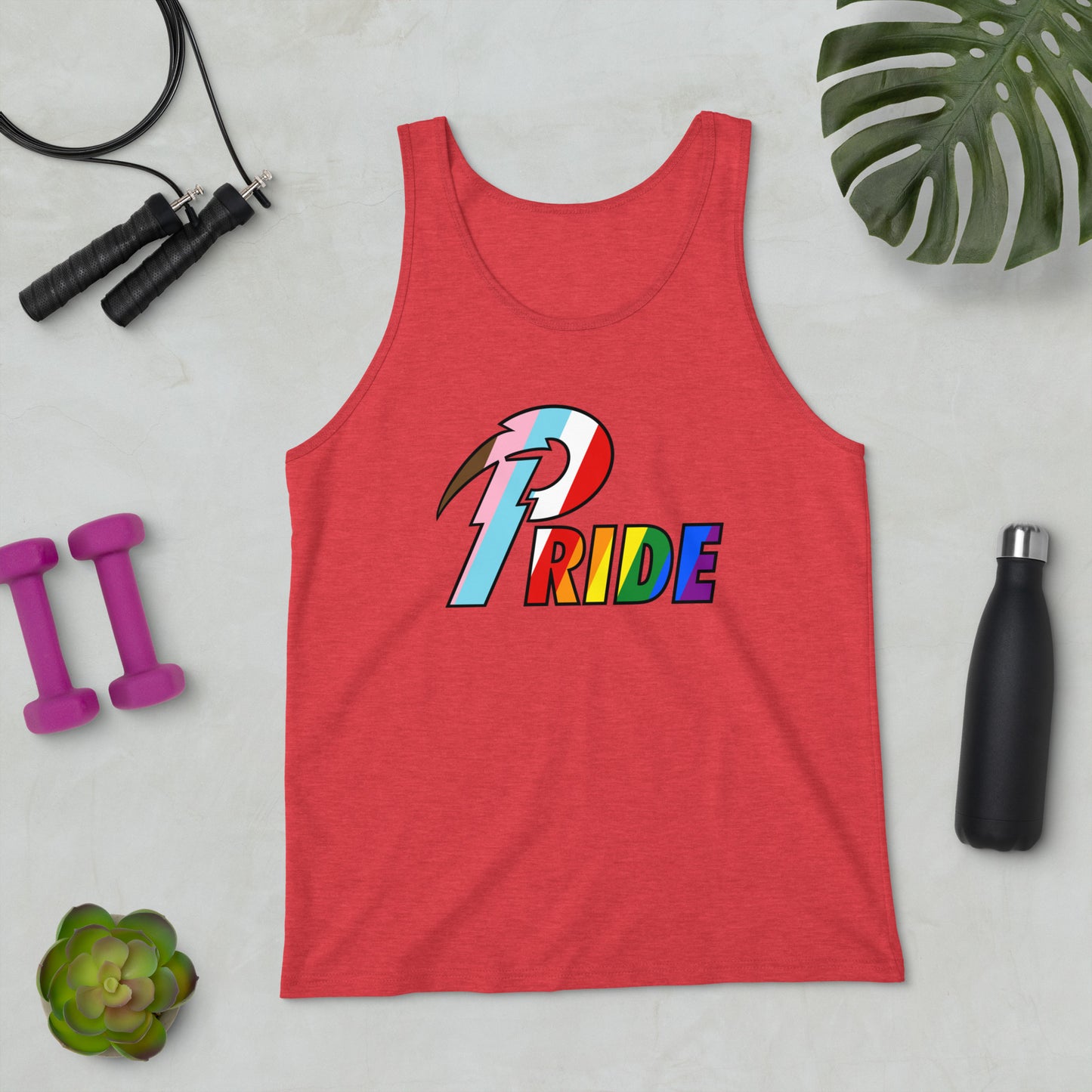 B Pride Black Bolt unisex tank top