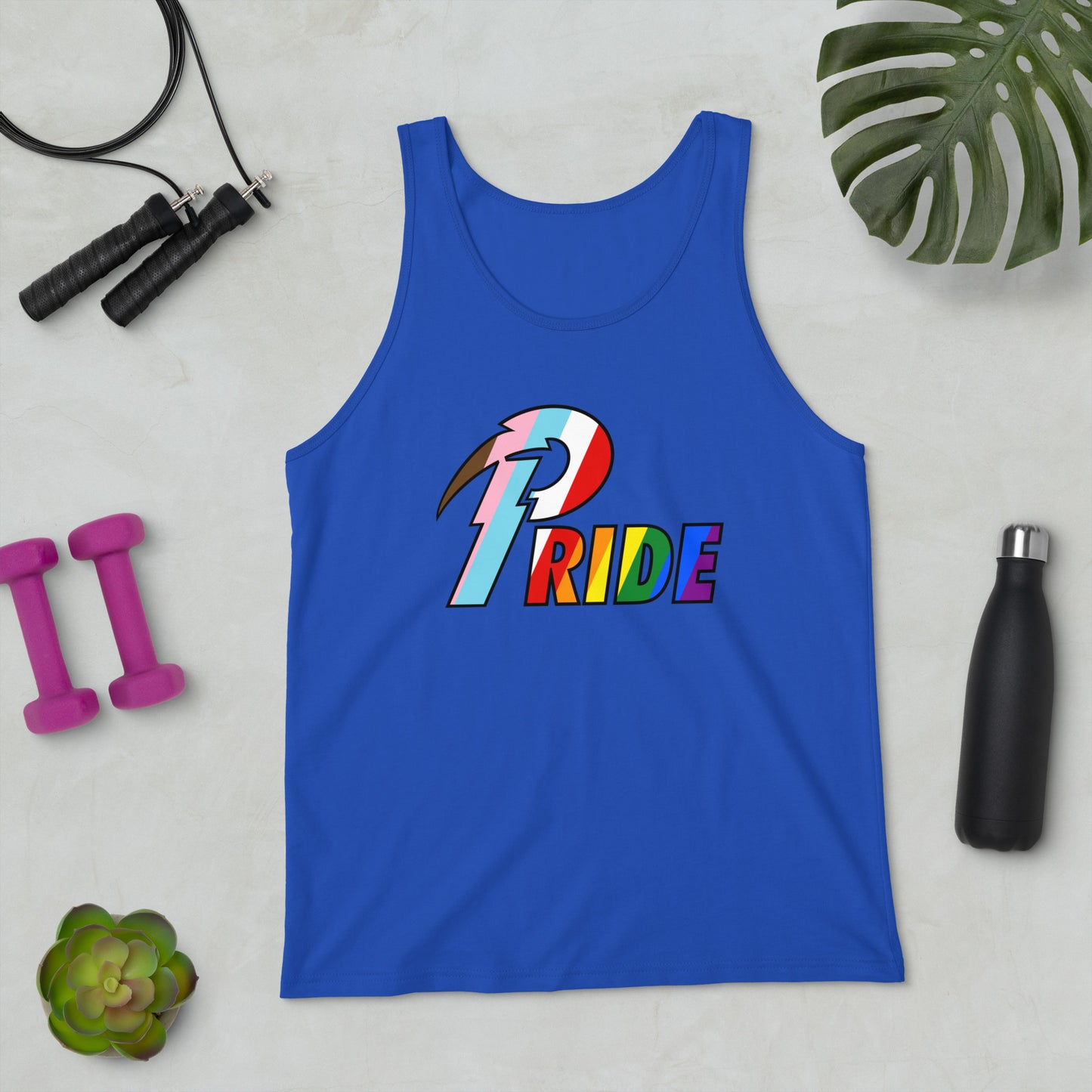 B Pride Black Bolt unisex tank top