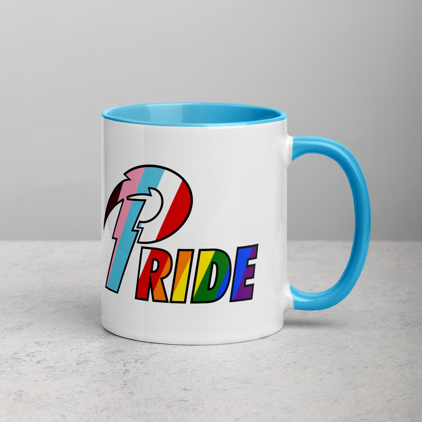 B Pride Bolt mug with color inside