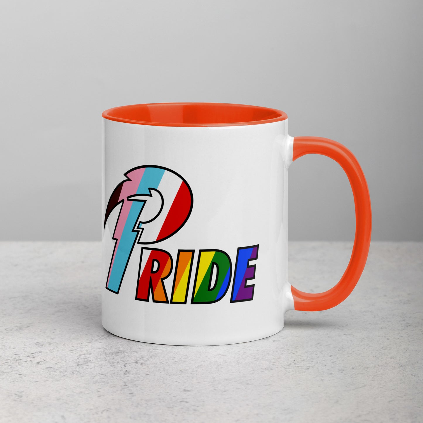 B Pride Bolt mug with color inside