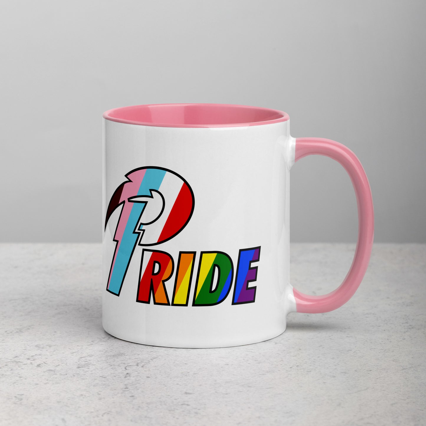 B Pride Bolt mug with color inside