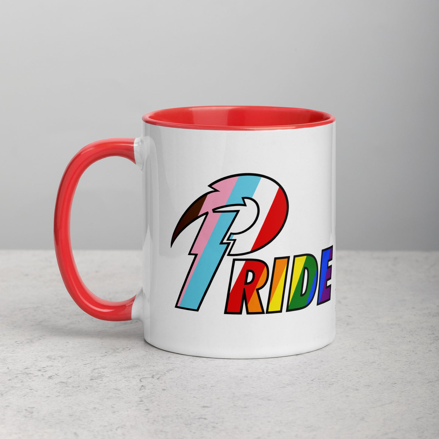 B Pride Bolt mug with color inside