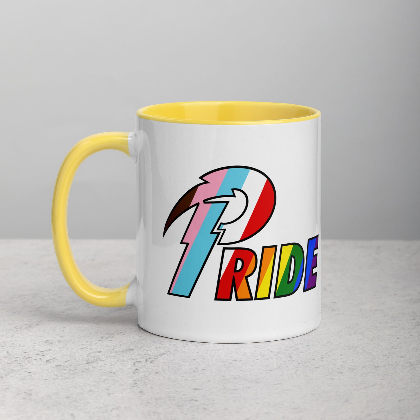 B Pride Bolt mug with color inside