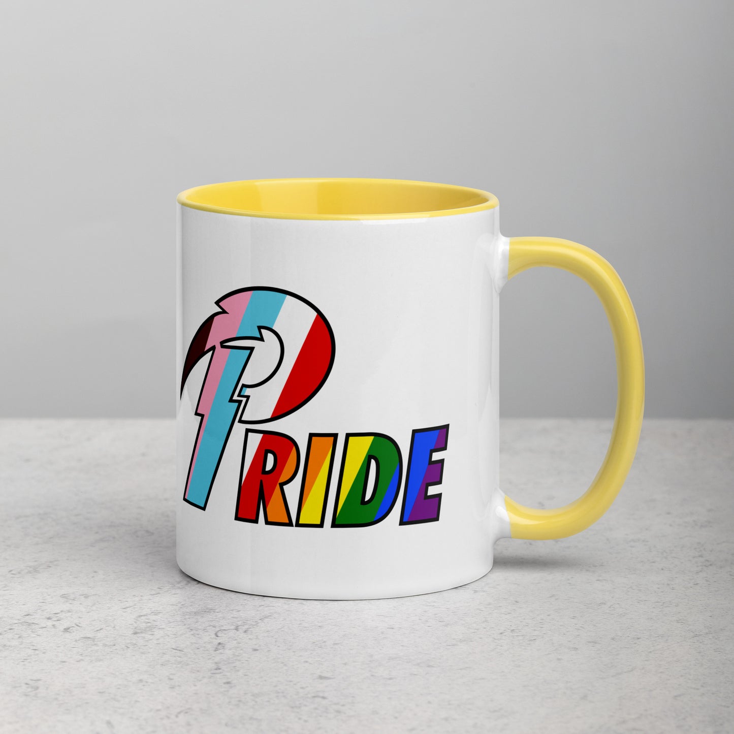 B Pride Bolt mug with color inside